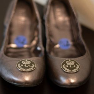 Lauren Ralph Lauren Silver Flats